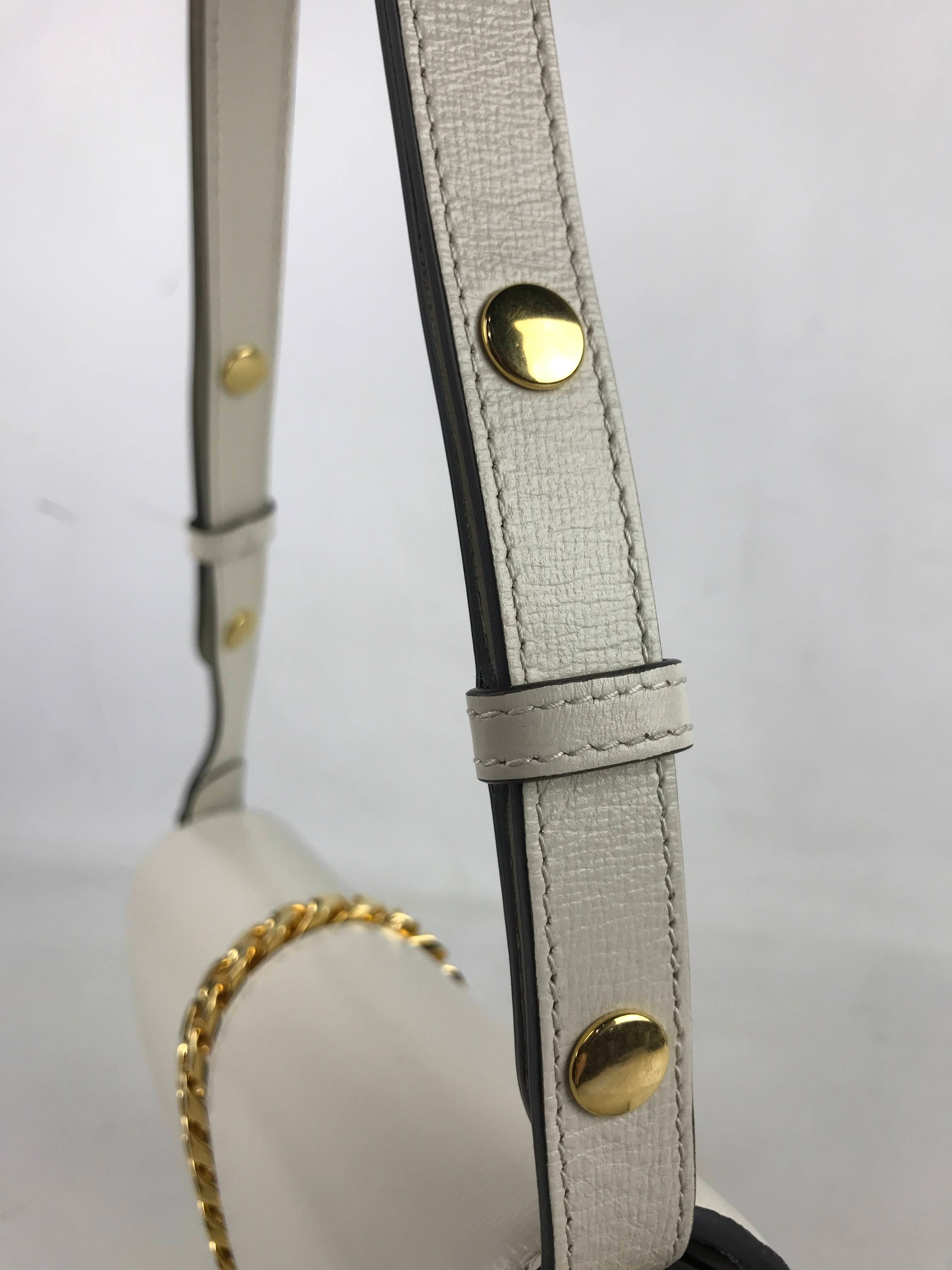 White/Cream Sylvie 1969 Shoulder Bag w/GHW