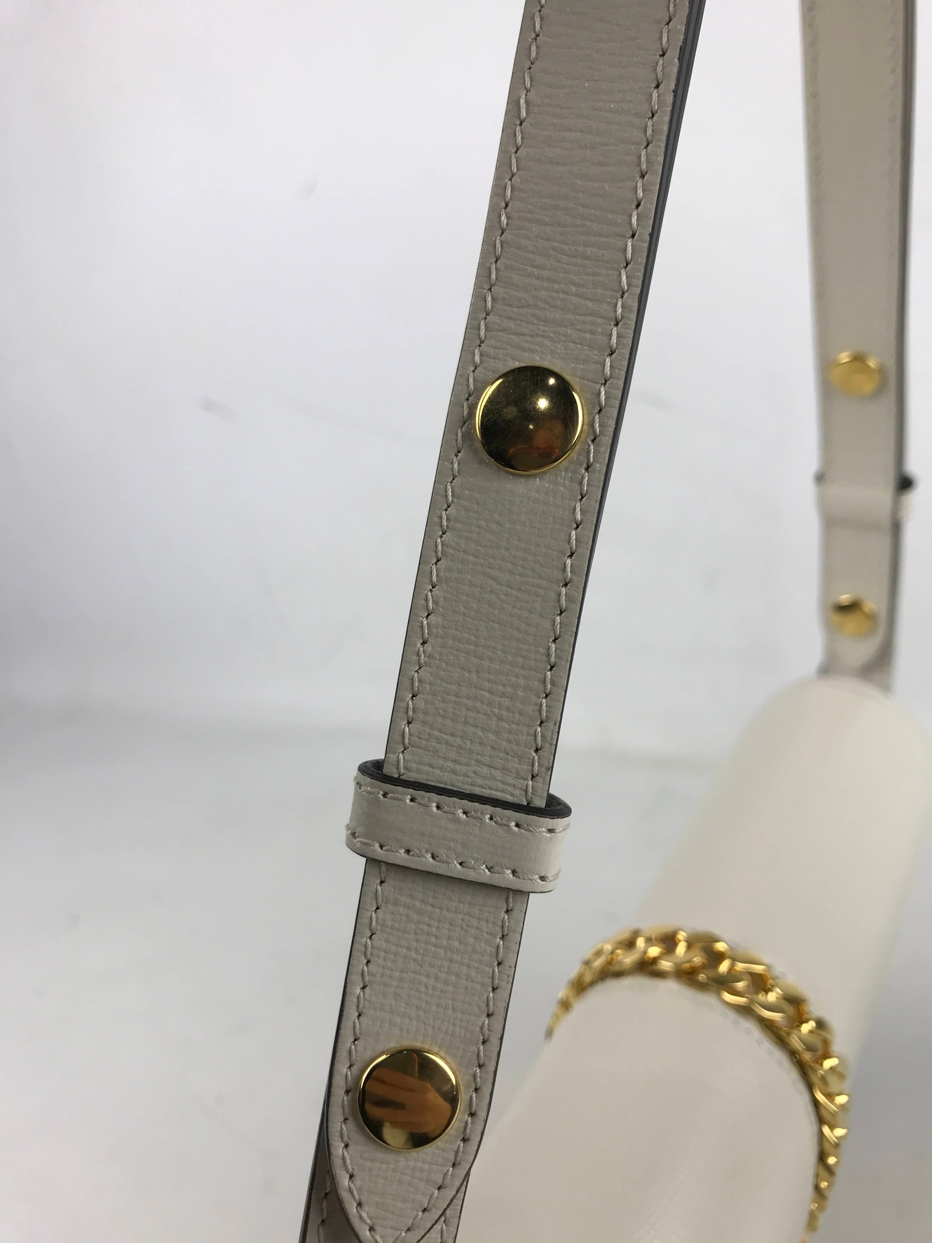 White/Cream Sylvie 1969 Shoulder Bag w/GHW