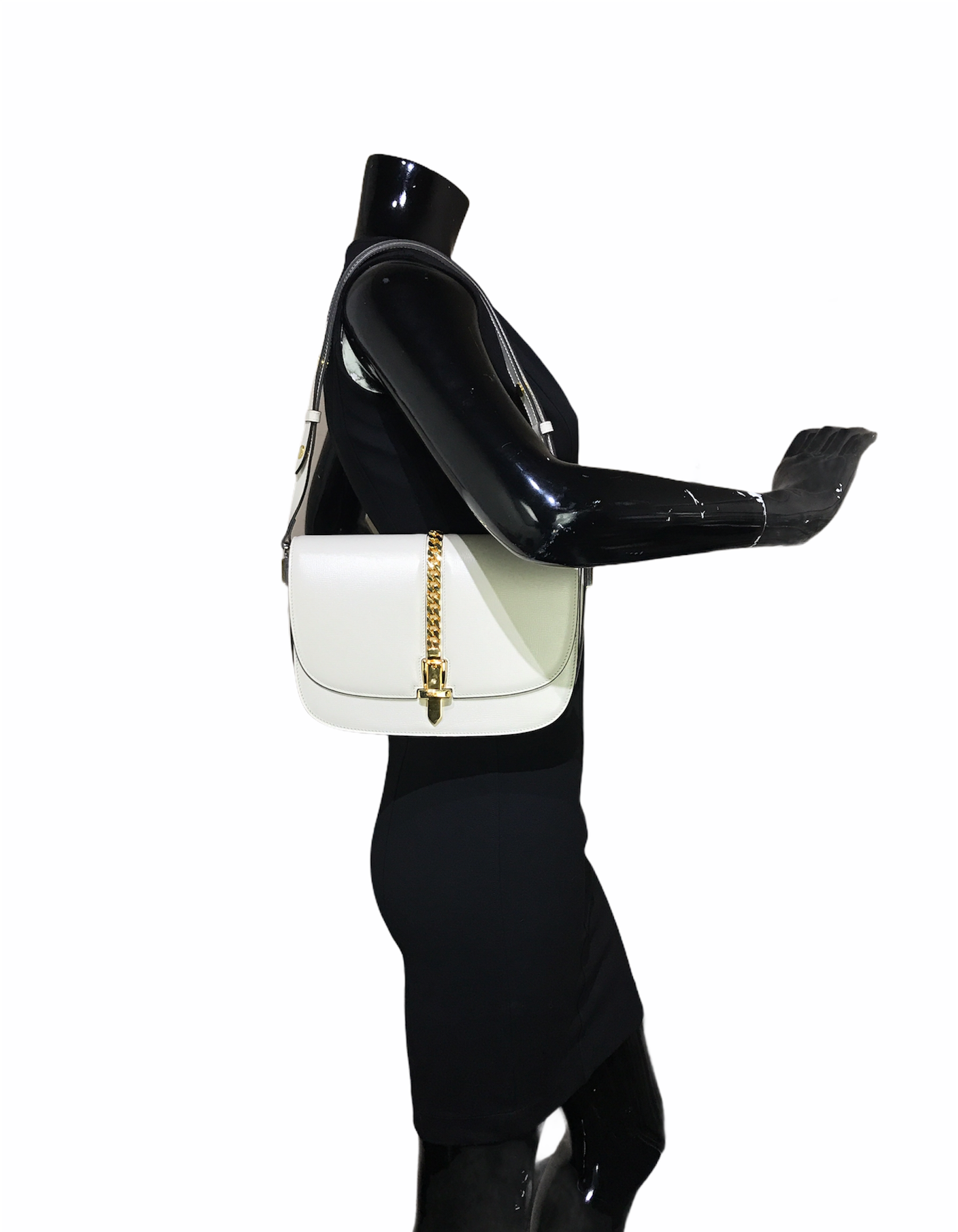 White/Cream Sylvie 1969 Shoulder Bag w/GHW